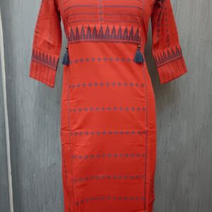 Terracotta Geo Print Kurti