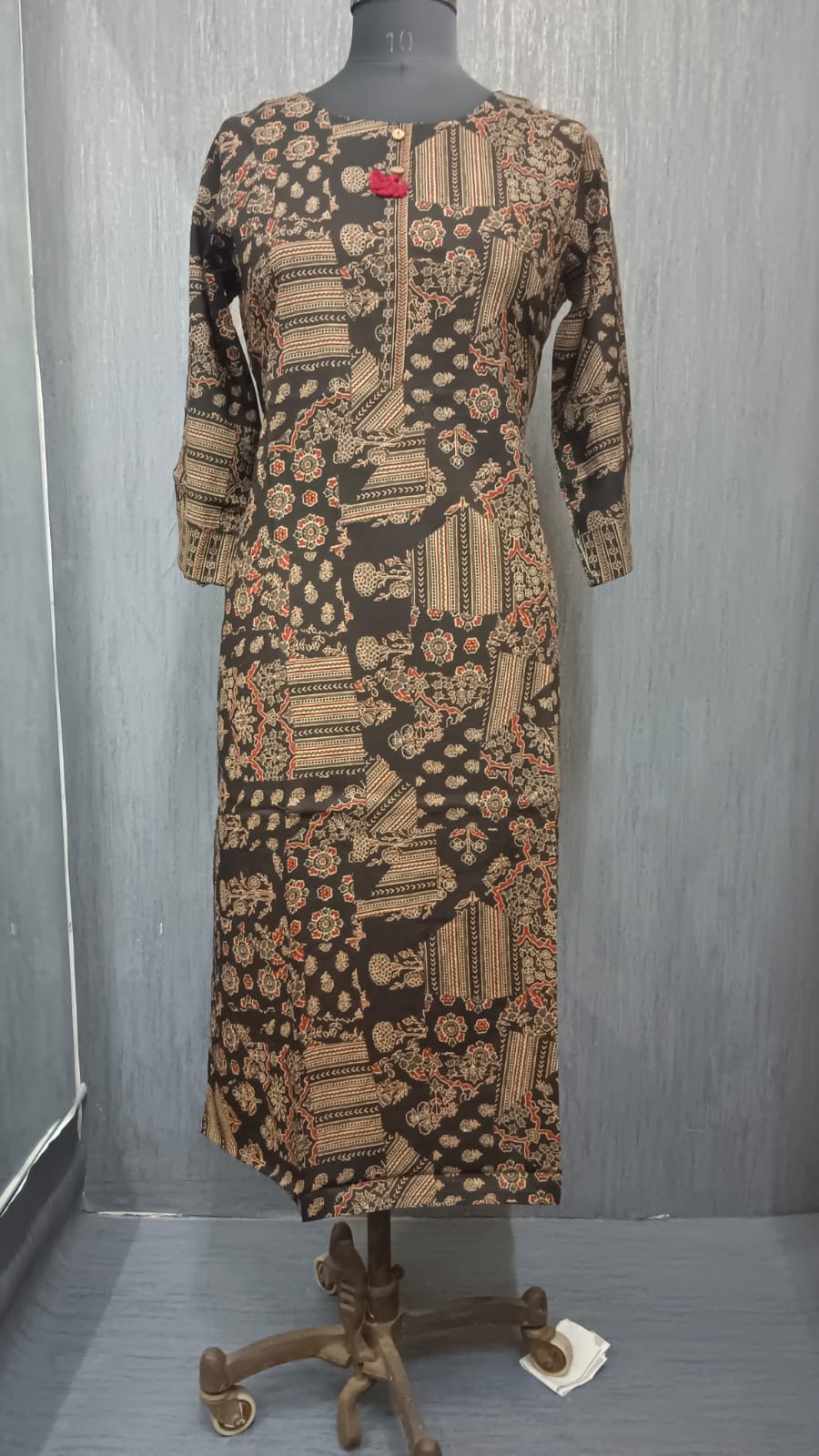 Black Floral Printed Kurti