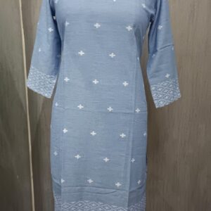 Blue Minimal Print Kurti