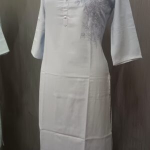 Blue With Embroidery Kurti