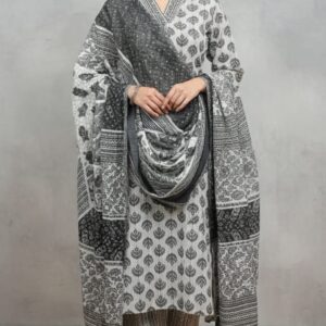 Black & White Hand block Printed