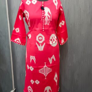 Ruby Ikat Print Kurti  5355