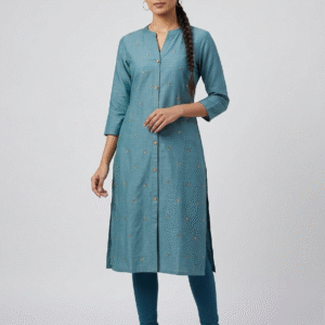 Elegant Teal Embroidered  1602