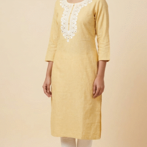 Mustard Yellow Embroidered 2730
