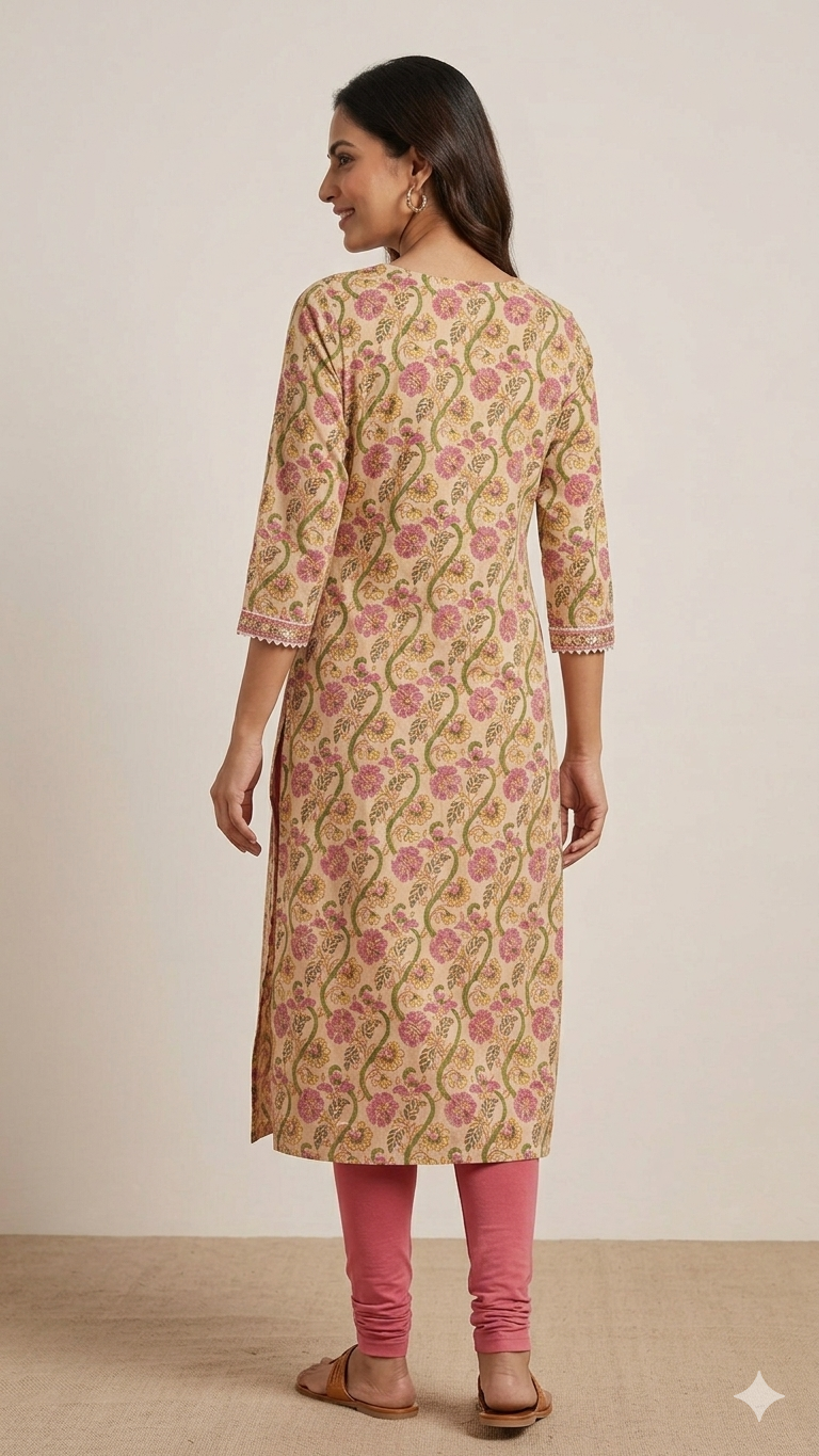 Pink Vine Printed 3505 - Image 2