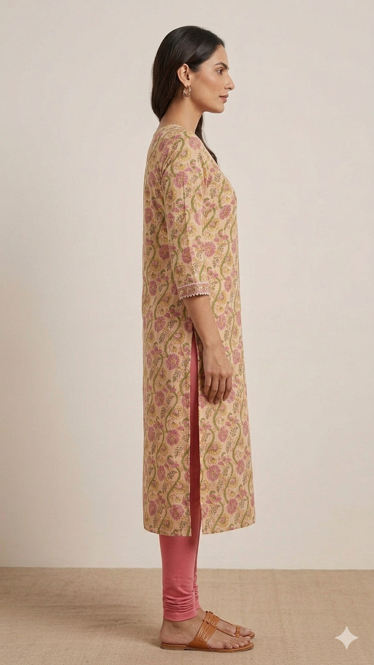 Pink Vine Printed 3505 - Image 3