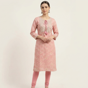 Elegant Peach Printed  3342