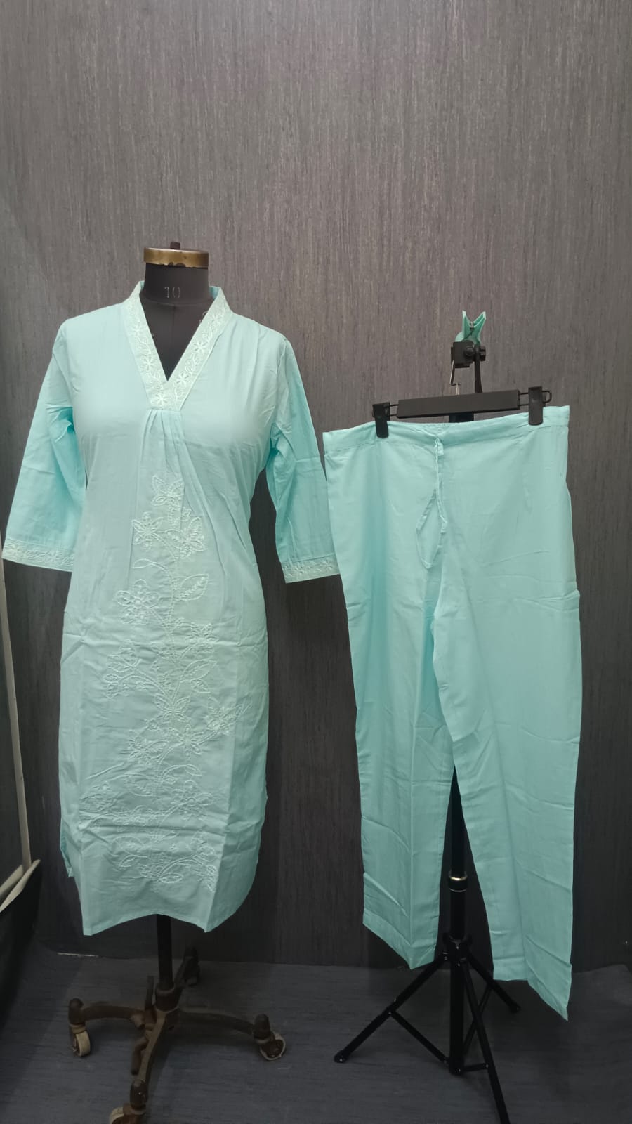 Sky Blue Embroidered 5972 - Image 4