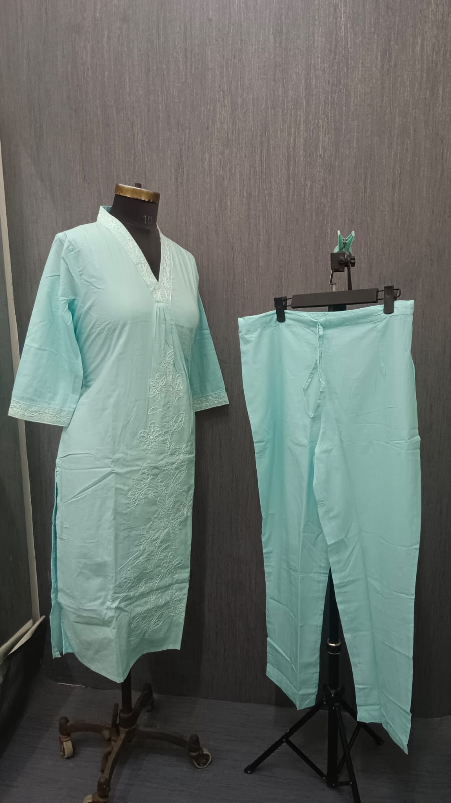 Sky Blue Embroidered 5972 - Image 3
