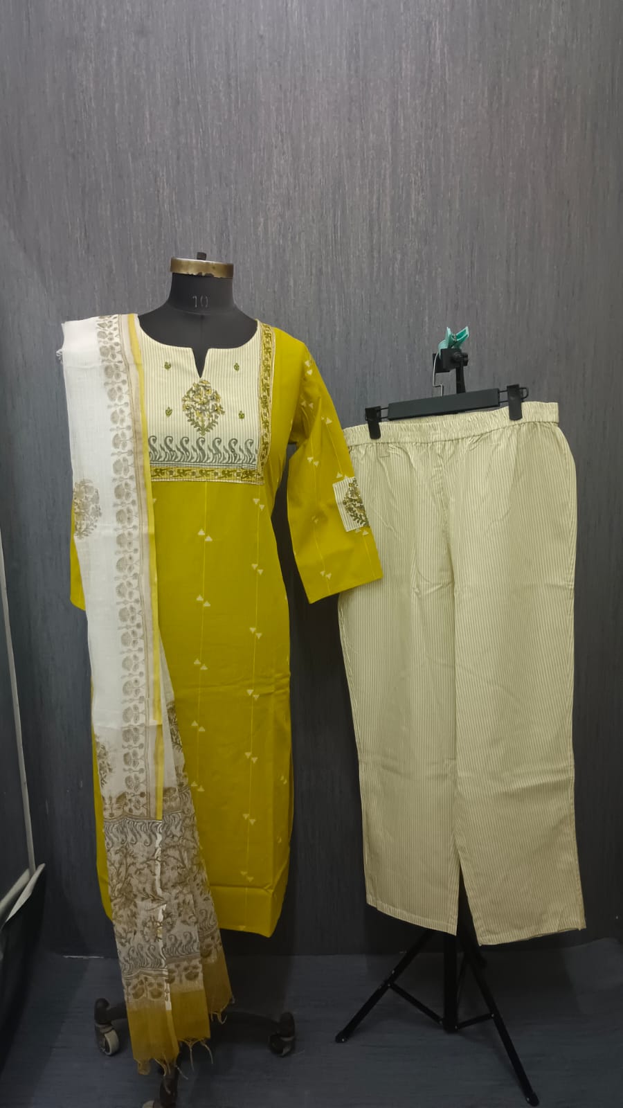 Mustard Yellow Embroidered 6070