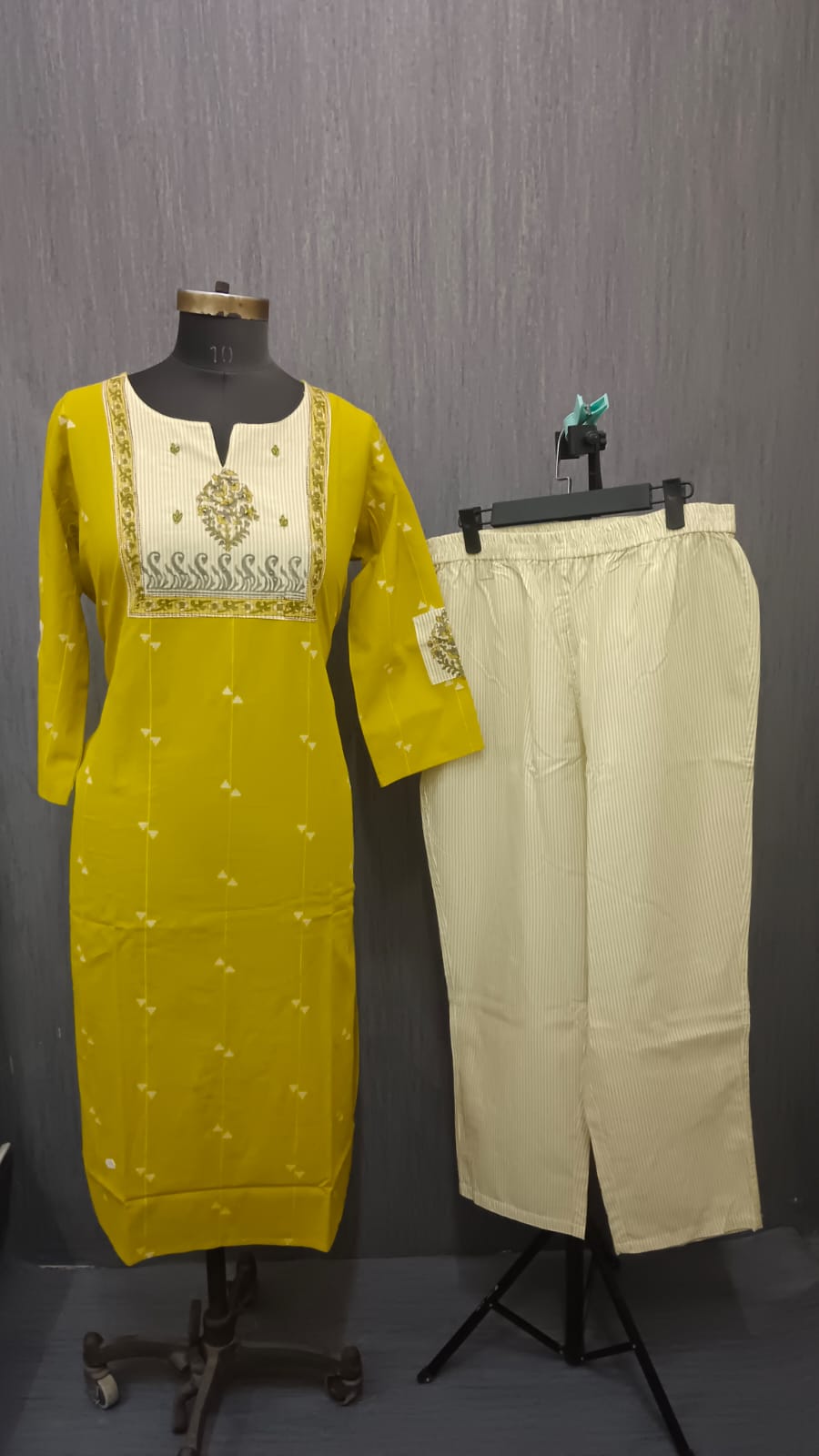 Mustard Yellow Embroidered 6070 - Image 3