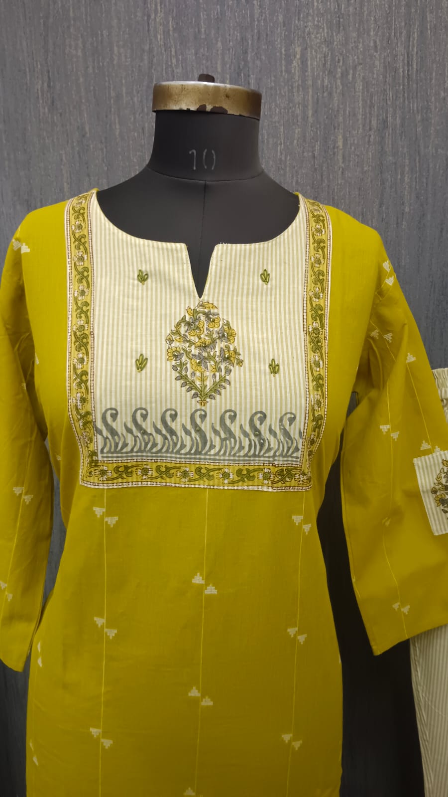 Mustard Yellow Embroidered 6070 - Image 4