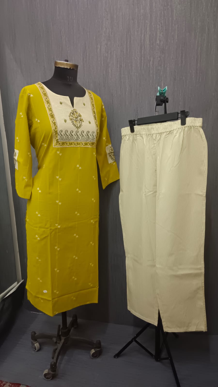 Mustard Yellow Embroidered 6070 - Image 2