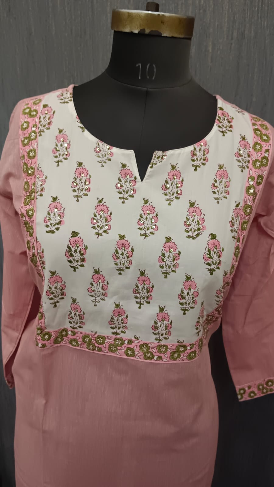 Blush Pink Floral Printed 6032 - Image 3