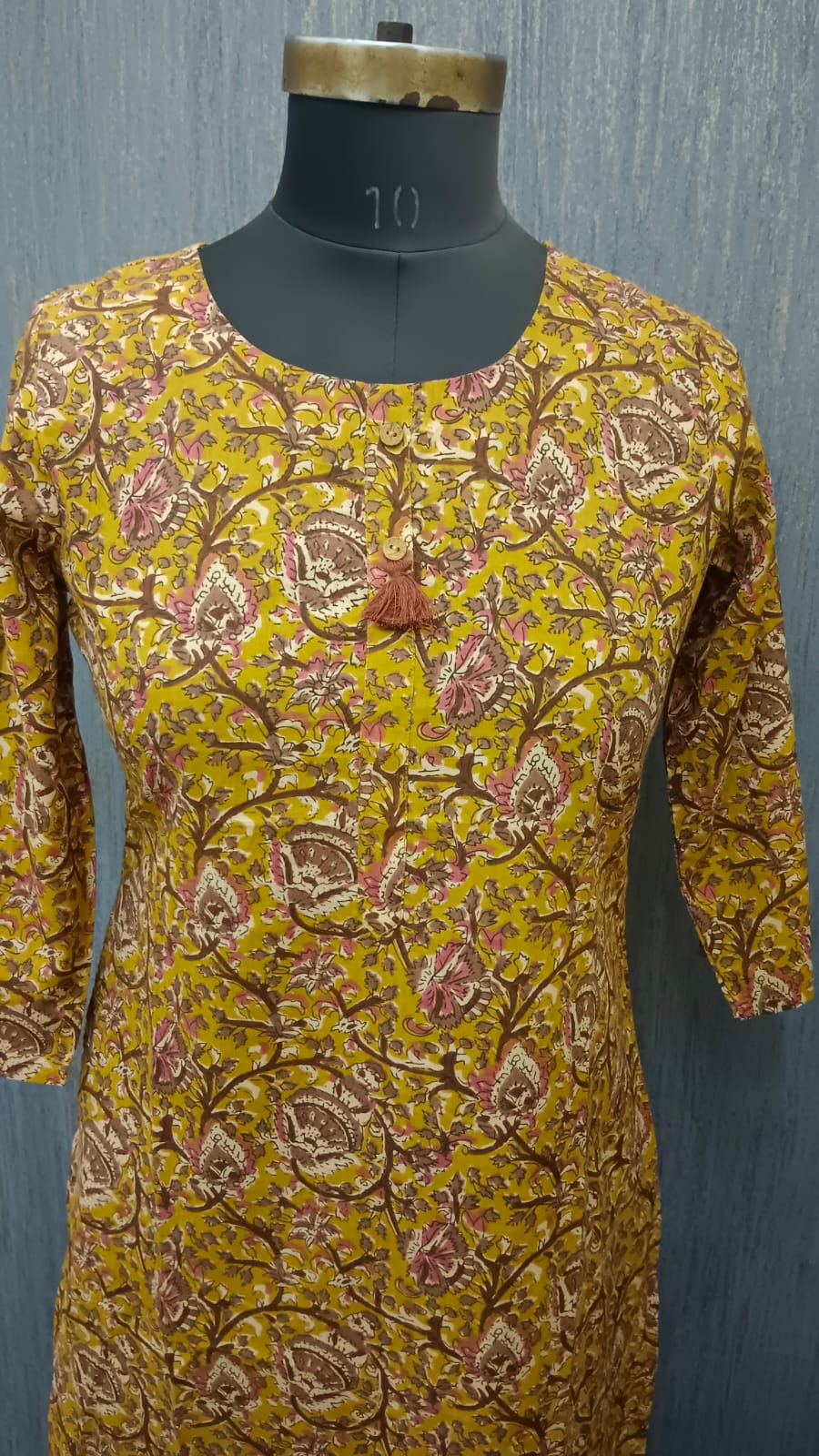 Mustard Floral Printed 5355 - Image 3