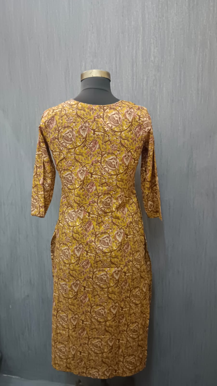Mustard Floral Printed 5355 - Image 4