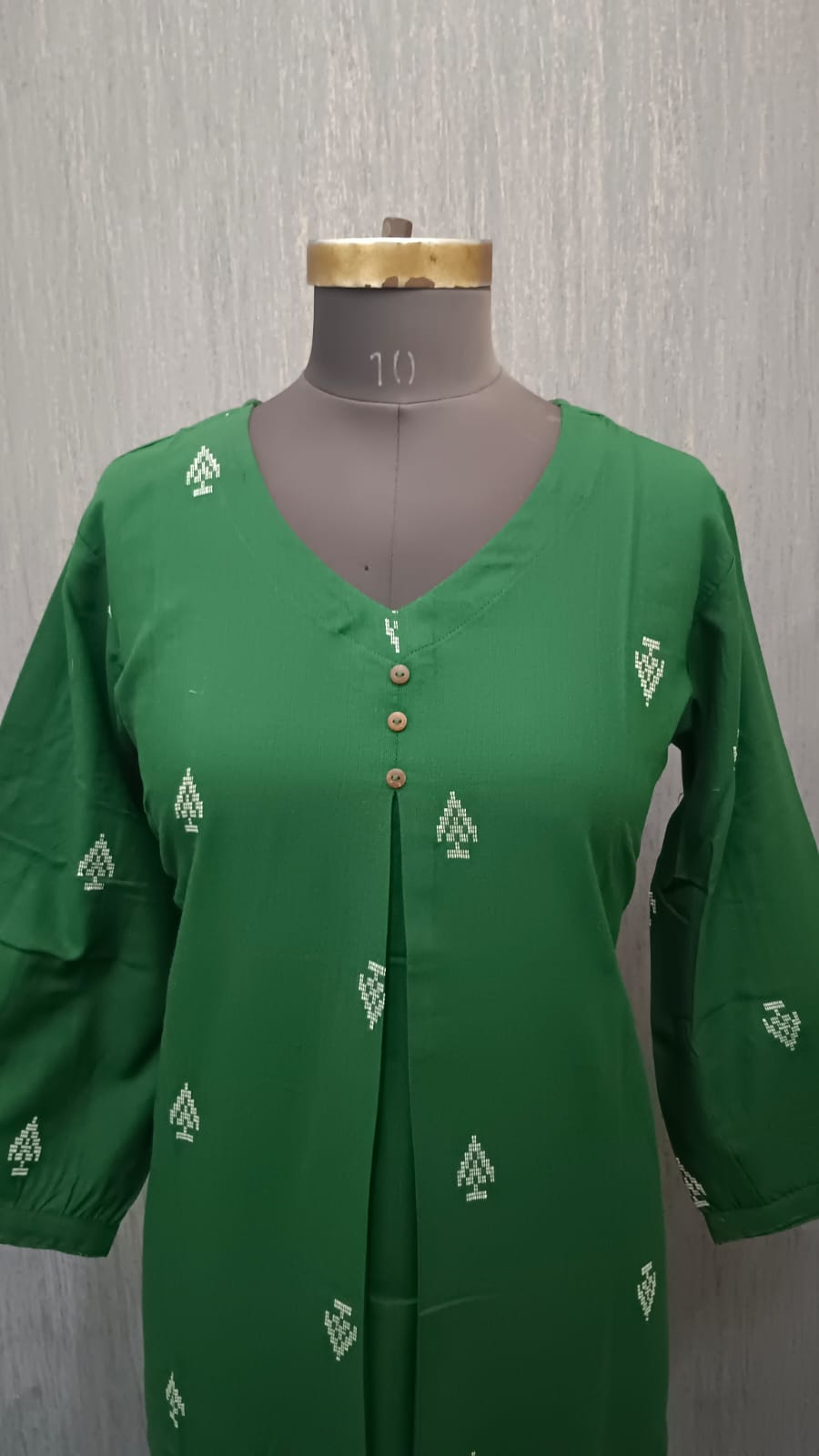Emerald Green Printed Cotton 6087 - Image 5
