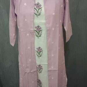 Lavender Layered Floral Printed Cotton 6074
