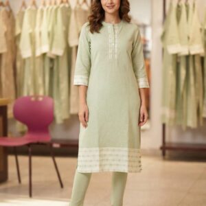 Sage Green Embroidered  6037